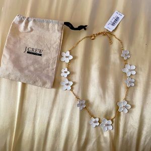 J.Crew floating flowers statement necklace
